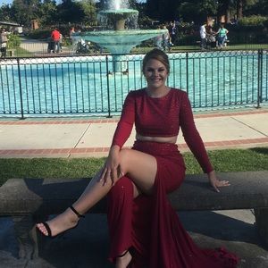 Selling my red two piece prom dress